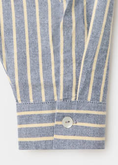 Striped cotton shirt — Navy 7
