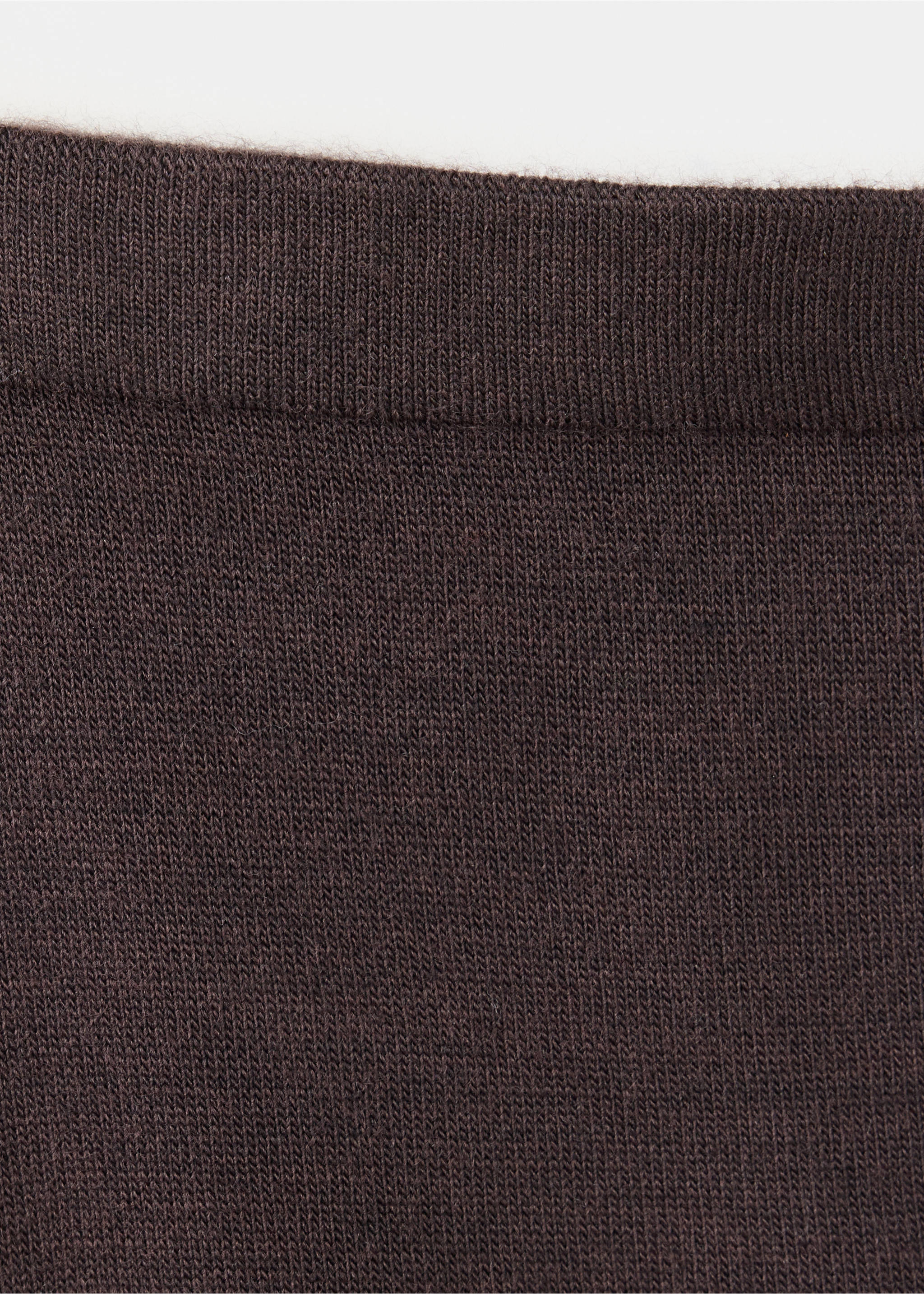 Fine-knit straight skirt - Details of the article 8, Brown. Ref: 37075877-00.
