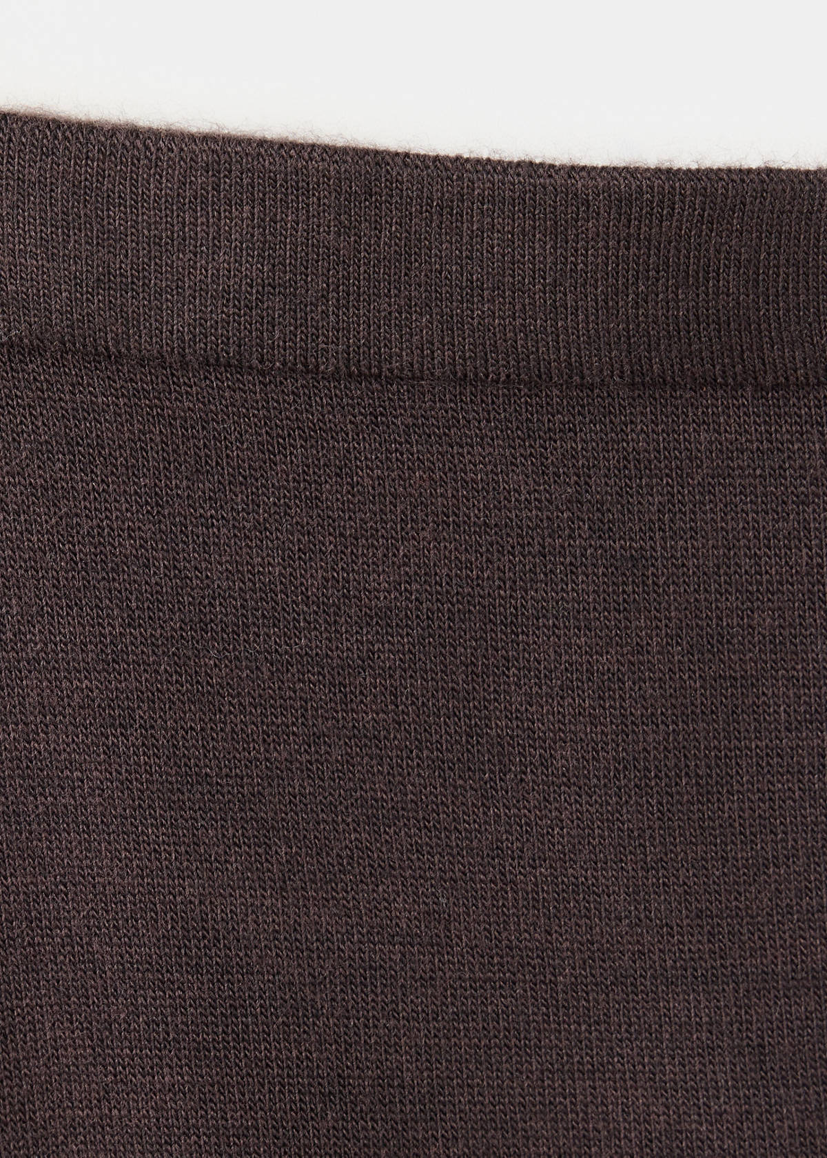 Straight fine-knit skirt — Brown