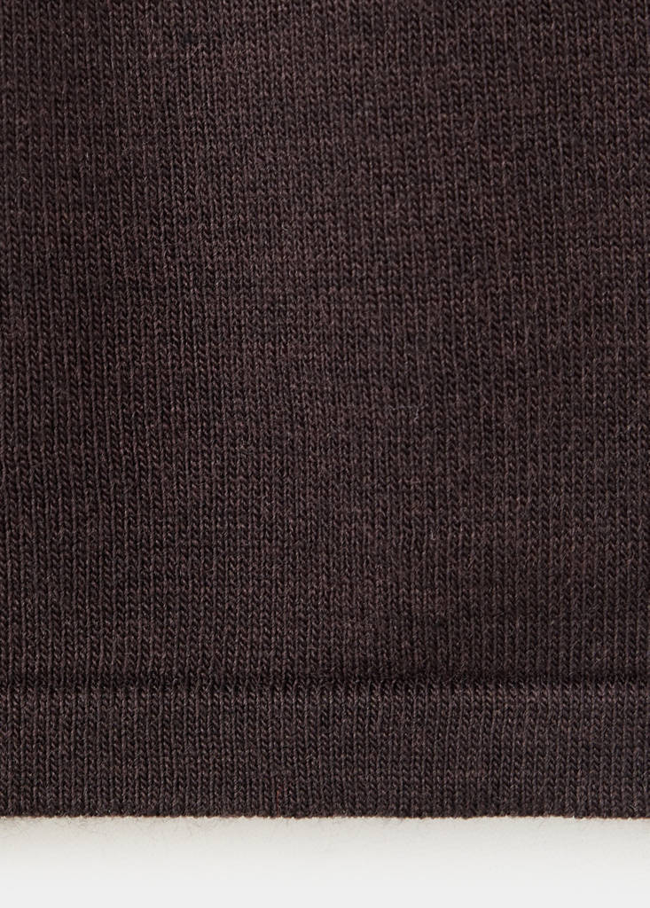 Straight fine-knit skirt — Brown