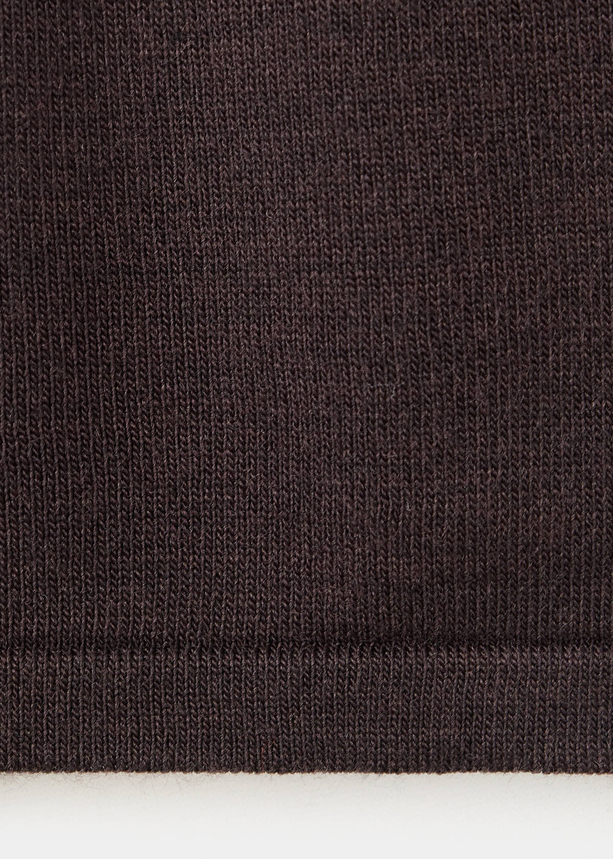 Straight fine-knit skirt — Brown