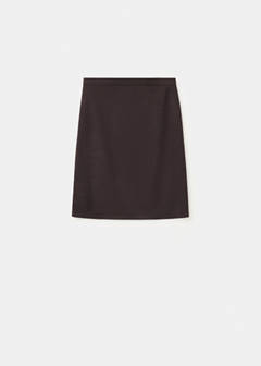 Straight fine-knit skirt — Brown 4
