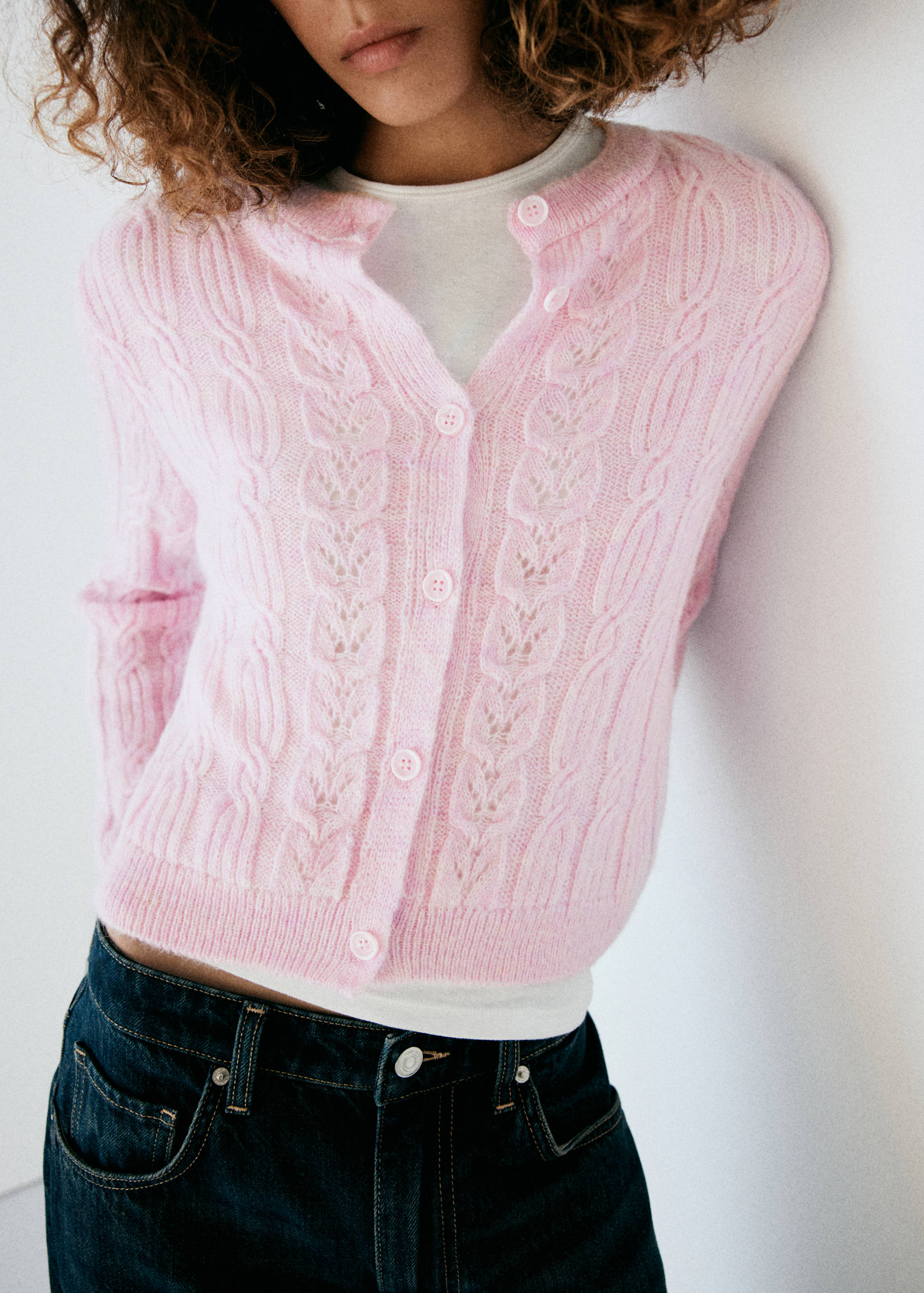 Cable-knit cardigan - Details of the article 1