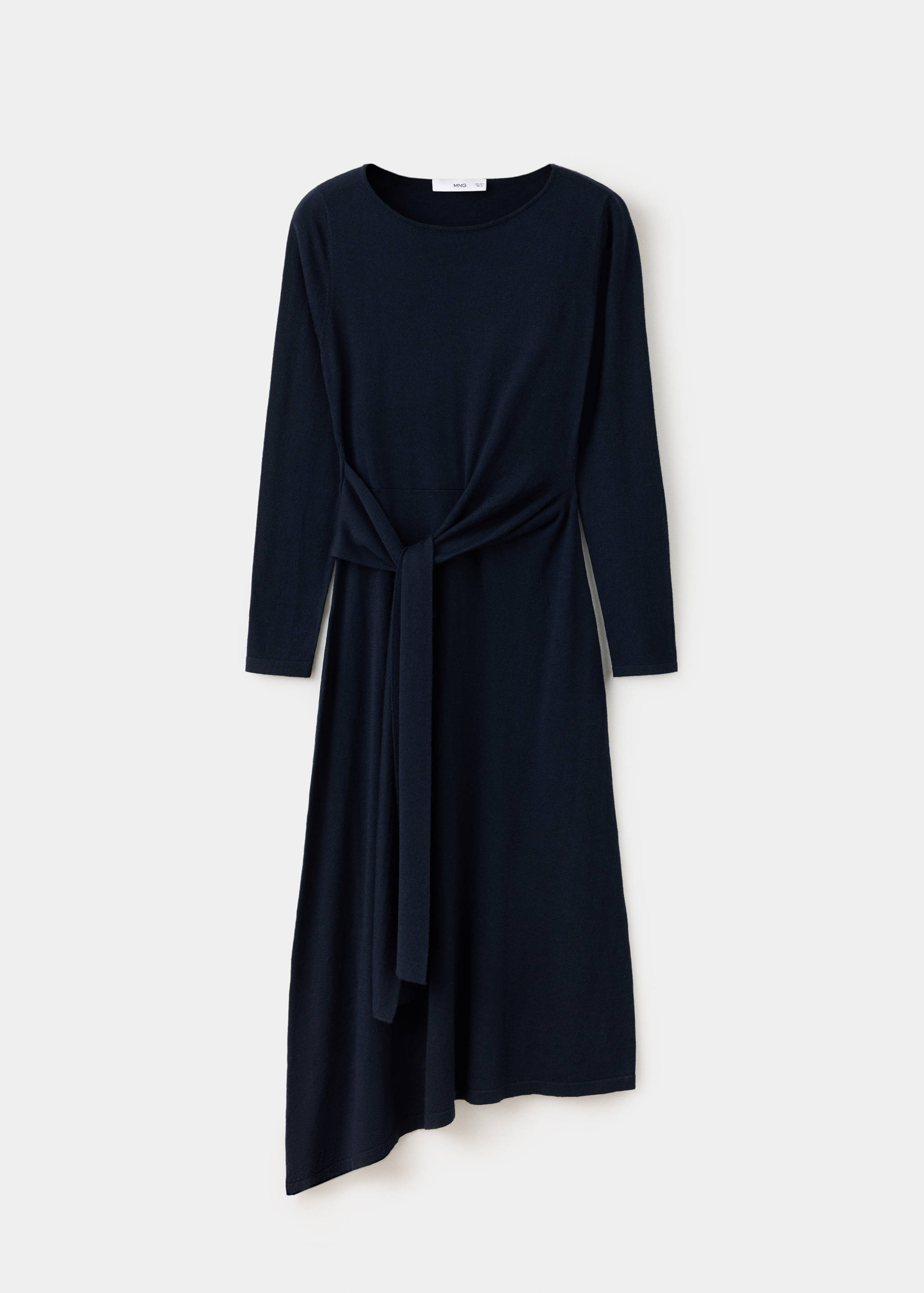 Long asymmetrical knit dress - Article without model