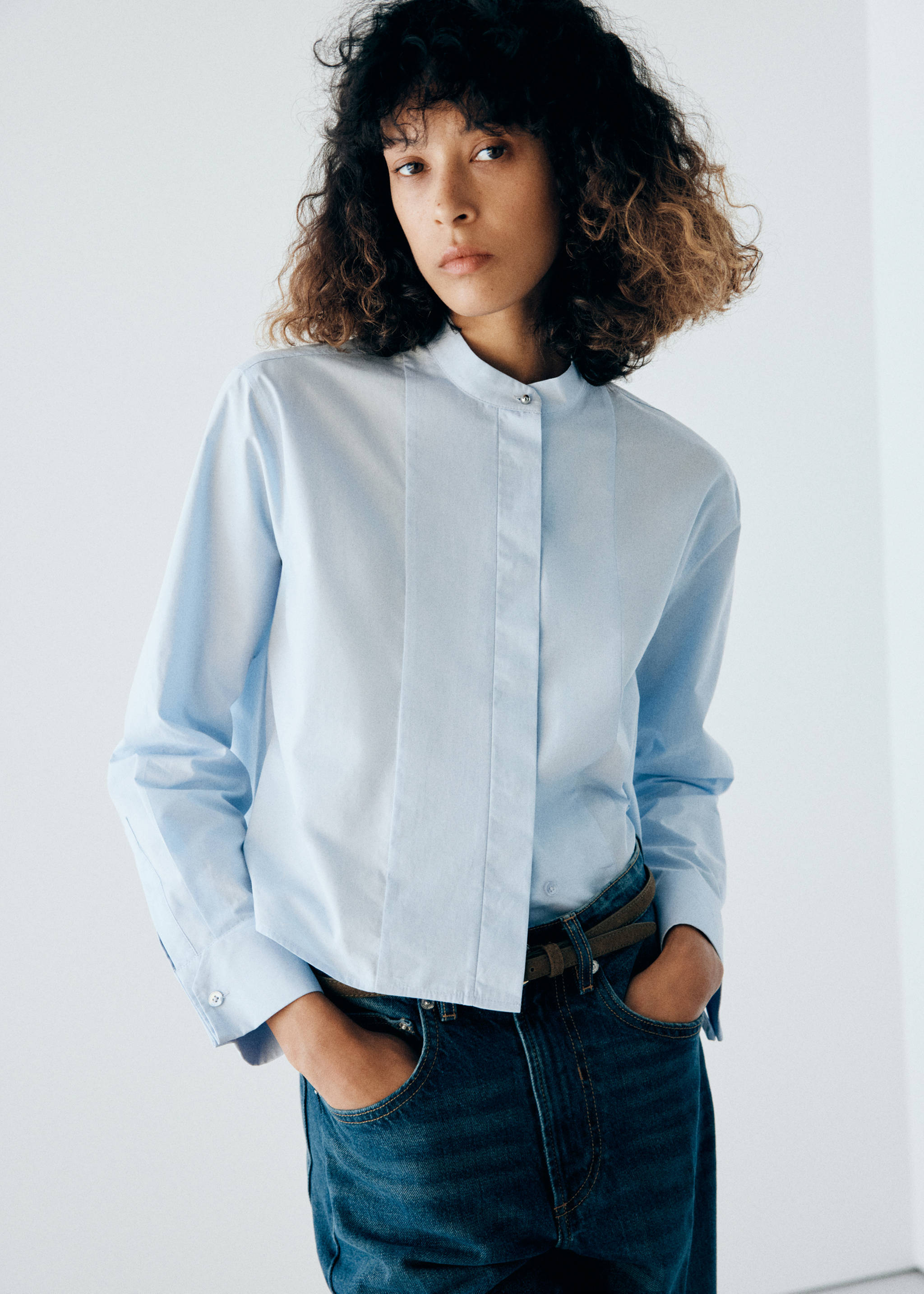 Cotton crop blouse - Medium plane