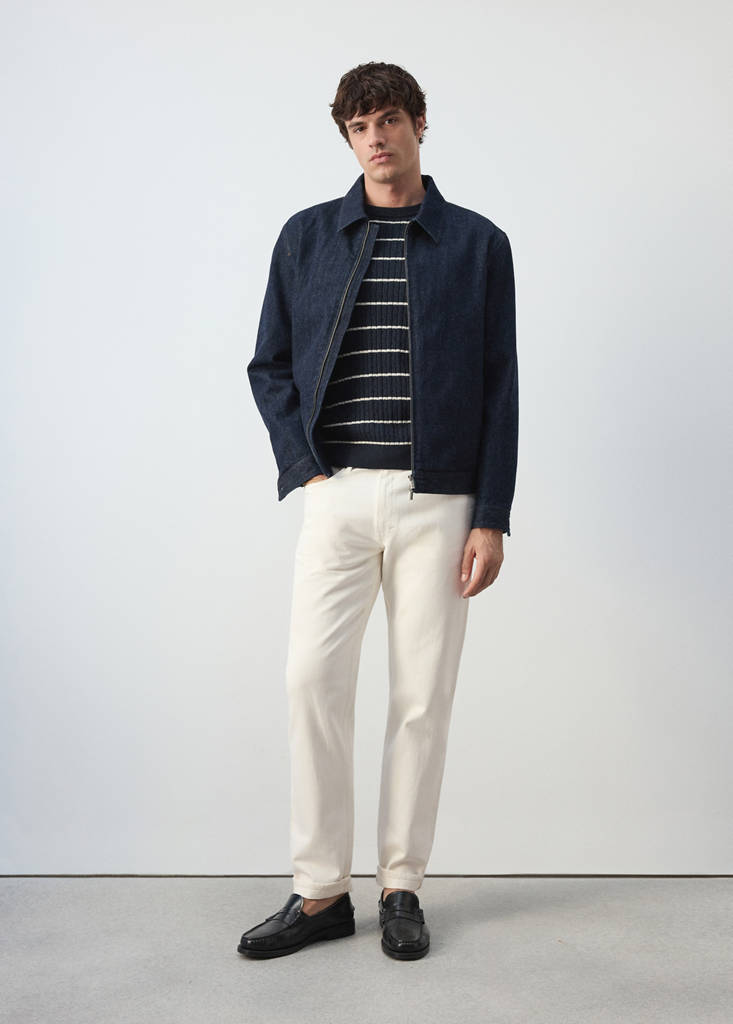 Pola regular fit cropped jeans — Off White