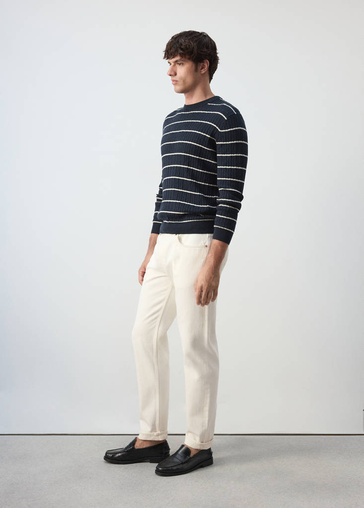 Pola regular fit cropped jeans — Off White
