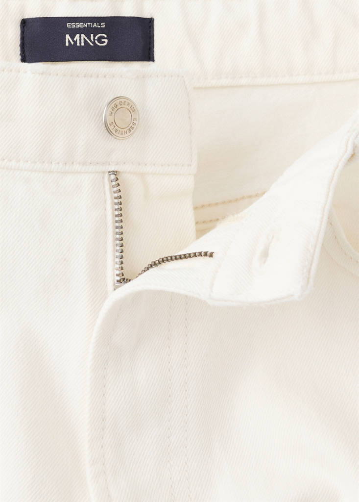 Pola regular fit cropped jeans — Off White