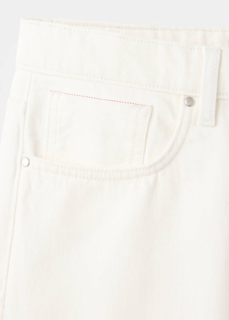 Pola regular fit cropped jeans — Off White