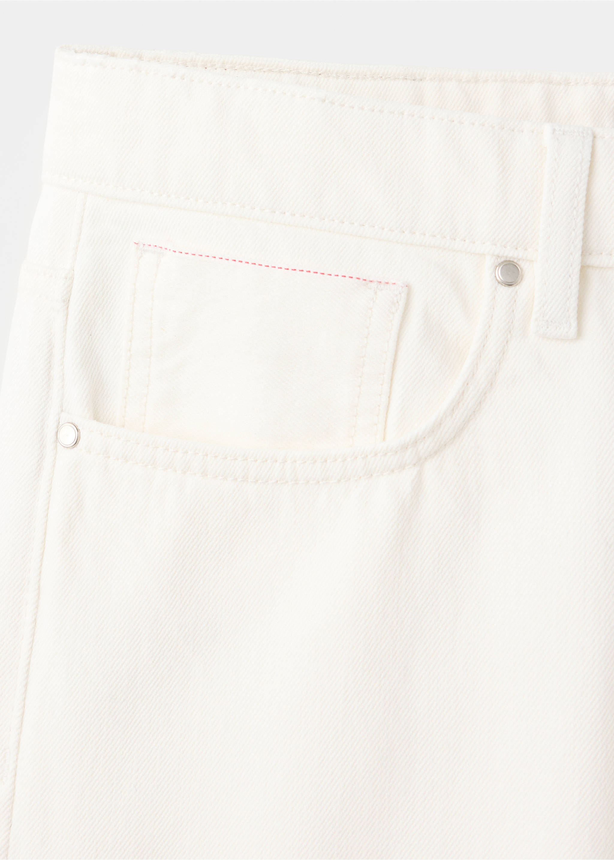Jean 100 % coton regular-fit cropped - Détail de l'article 0, Blanc cassé. Ref: 37075972-00.