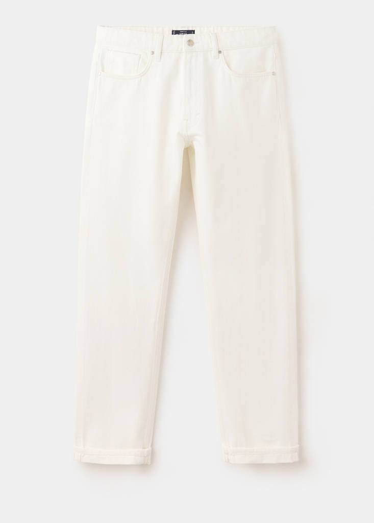 Pola regular fit cropped jeans — Off White