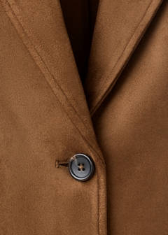 Suede-effect blazer — Tobacco Brown 7