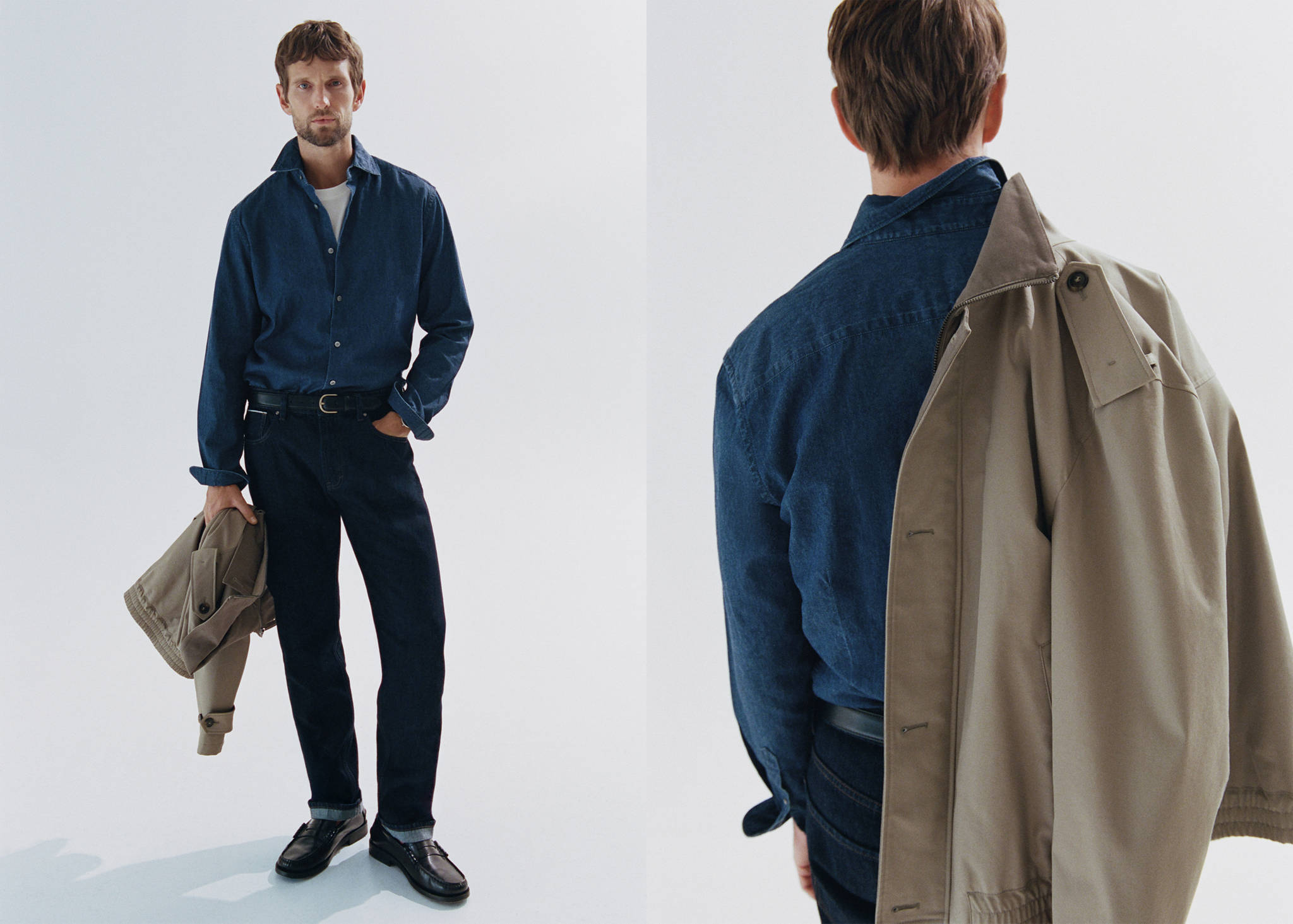 100% cotton chambray shirt - Panoramic plane