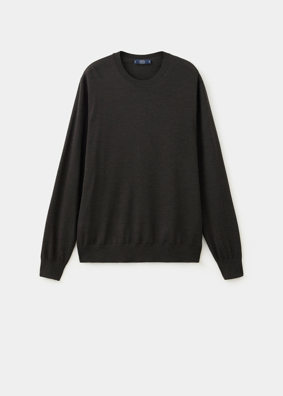 100% merino wool fine-knit jumper — Chocolate