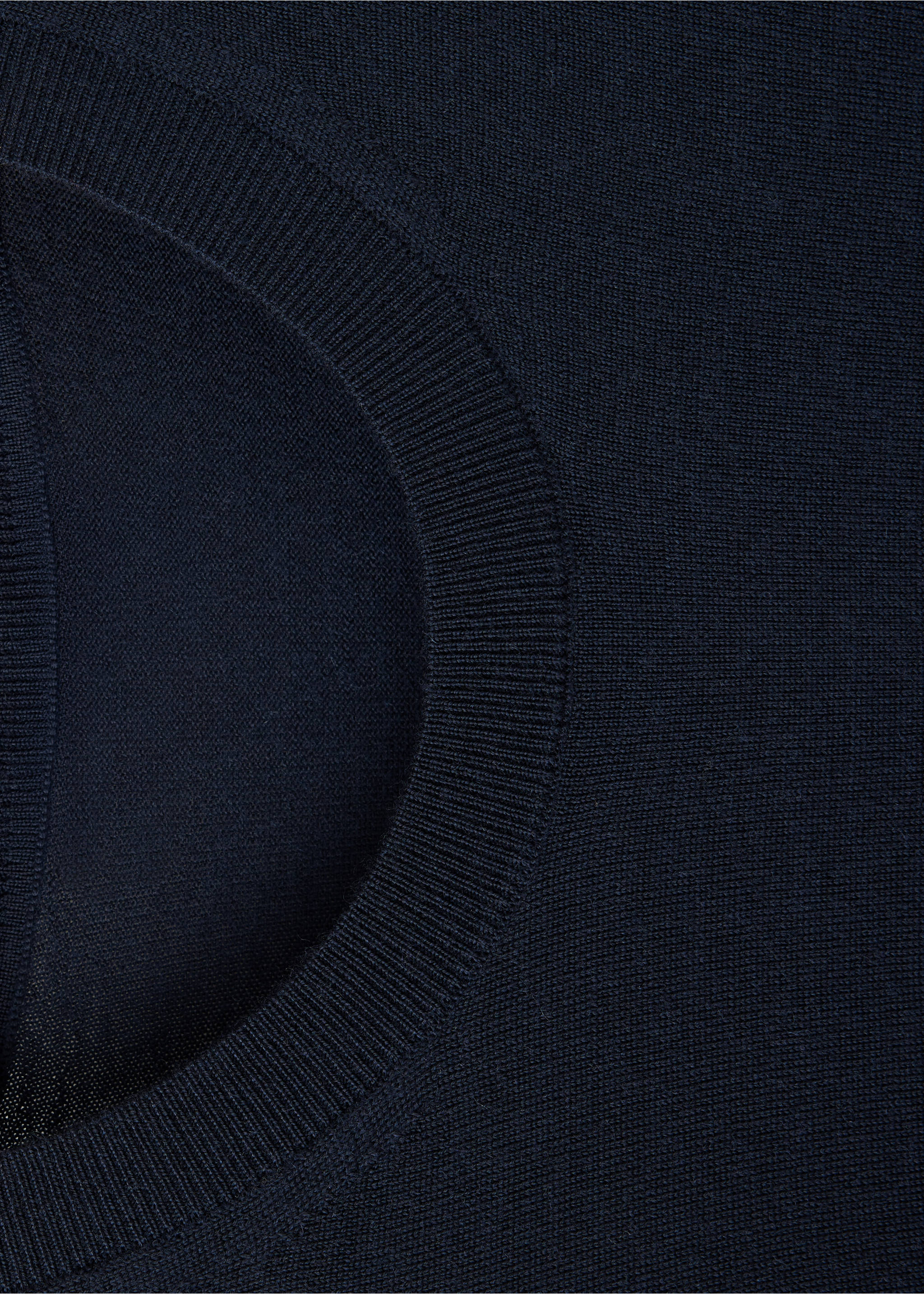 Pull 100 % laine maille fine - Détail de l'article 8, Bleu marine. Ref: 37075979-00.