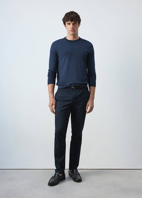 Sweter z cienkiej dzianiny 100% wełna merino