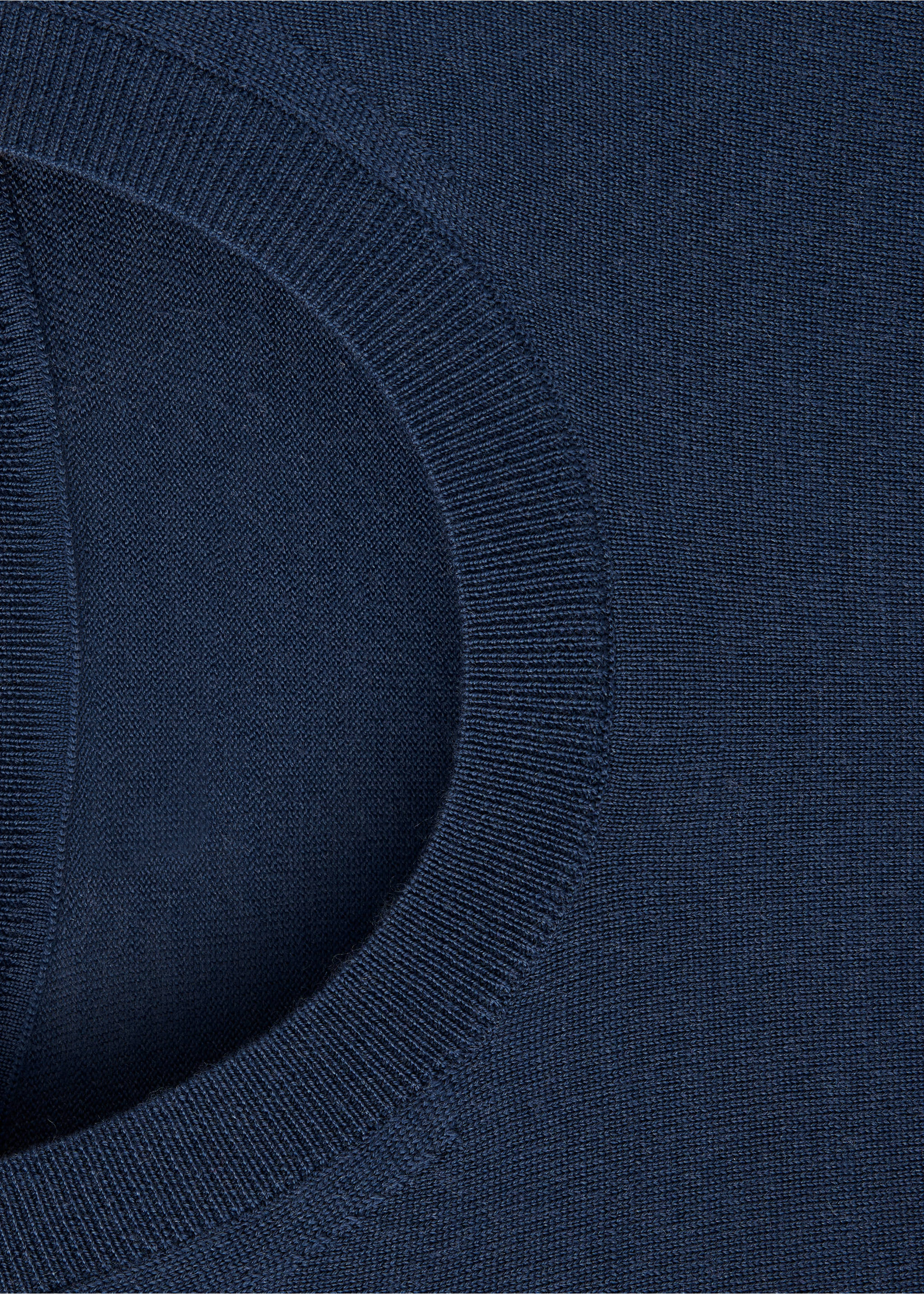 Pull 100 % laine maille fine - Détail de l'article 8, Bleu nuit. Ref: 37075979-00.