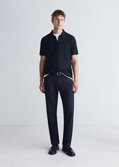 Comfort stretch zip polo Coolmax® — Navy 2