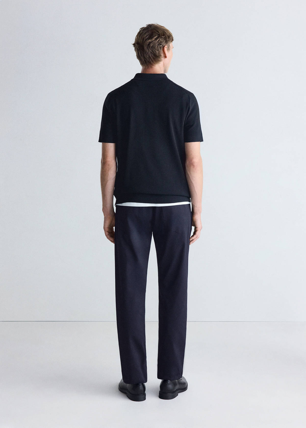 Comfort stretch zip polo Coolmax® — Navy