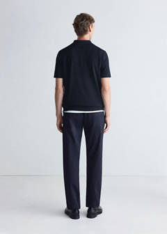 Comfort stretch zip polo Coolmax® — Navy 3