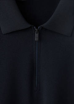Comfort stretch zip polo Coolmax® — Navy 9