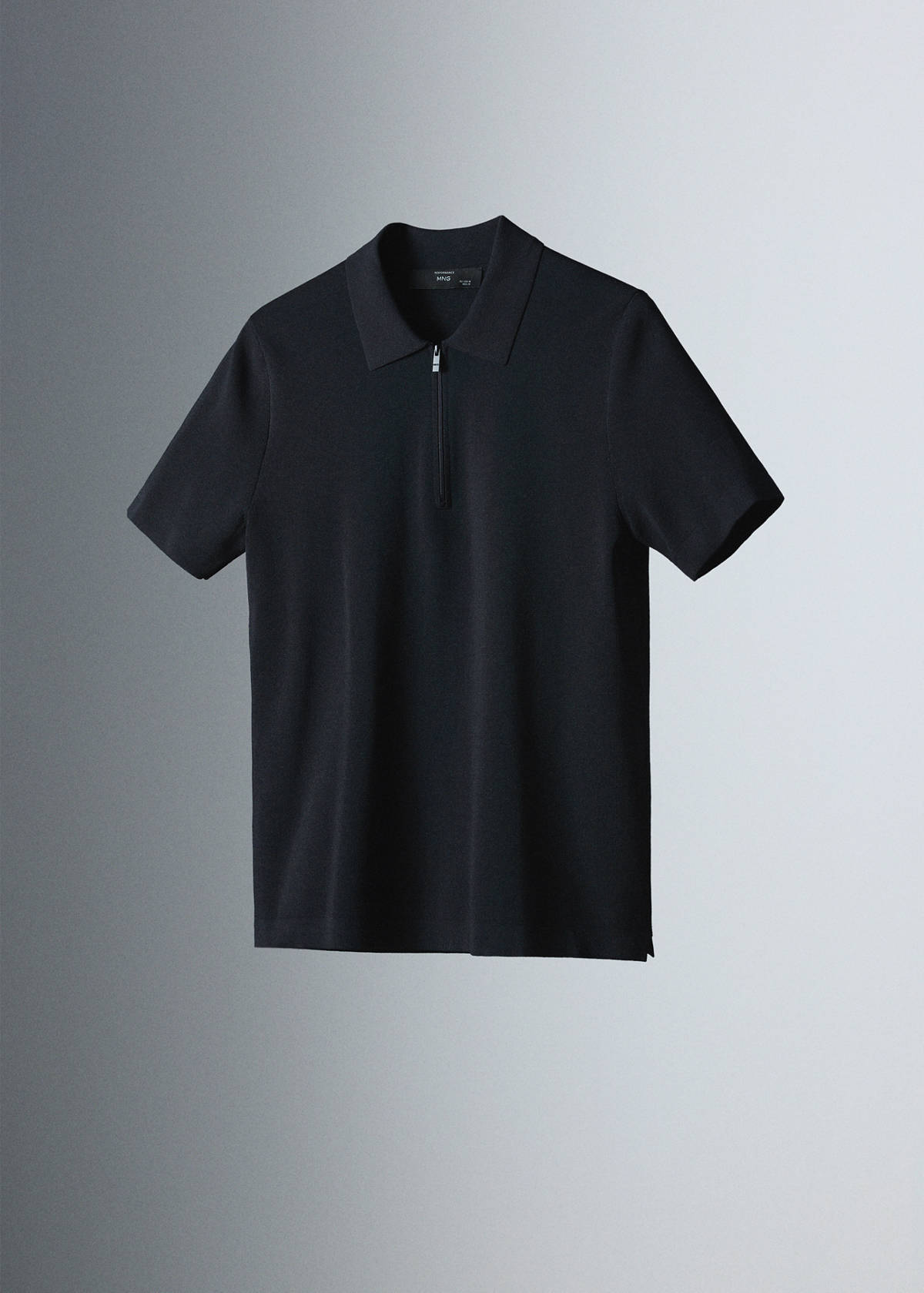 Comfort stretch zip polo Coolmax® — Navy