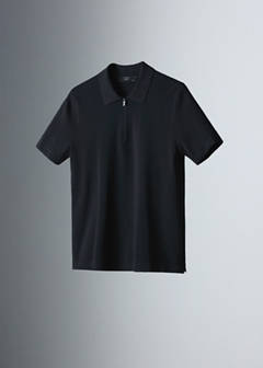 Comfort stretch zip polo Coolmax® — Navy 7