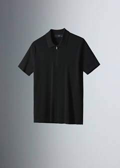 Comfort stretch zip polo Coolmax® — Black 6
