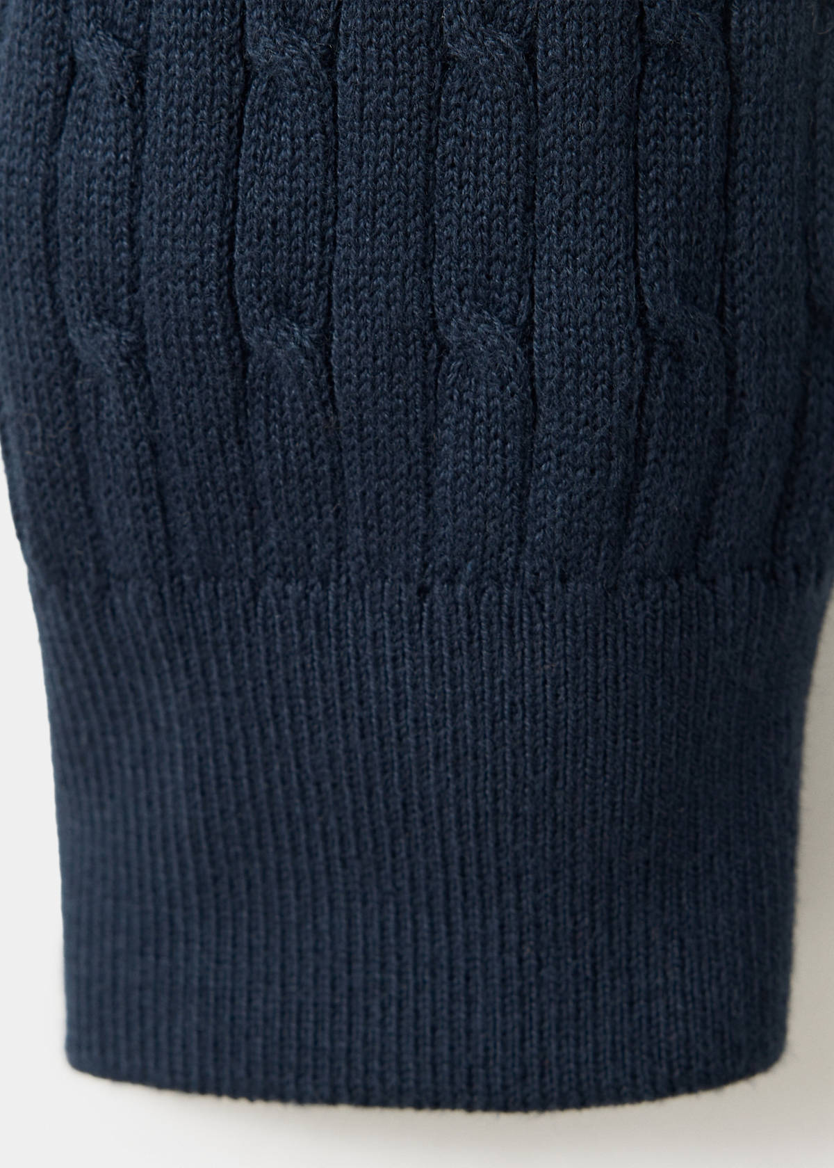 Knitted braided cardigan — Navy