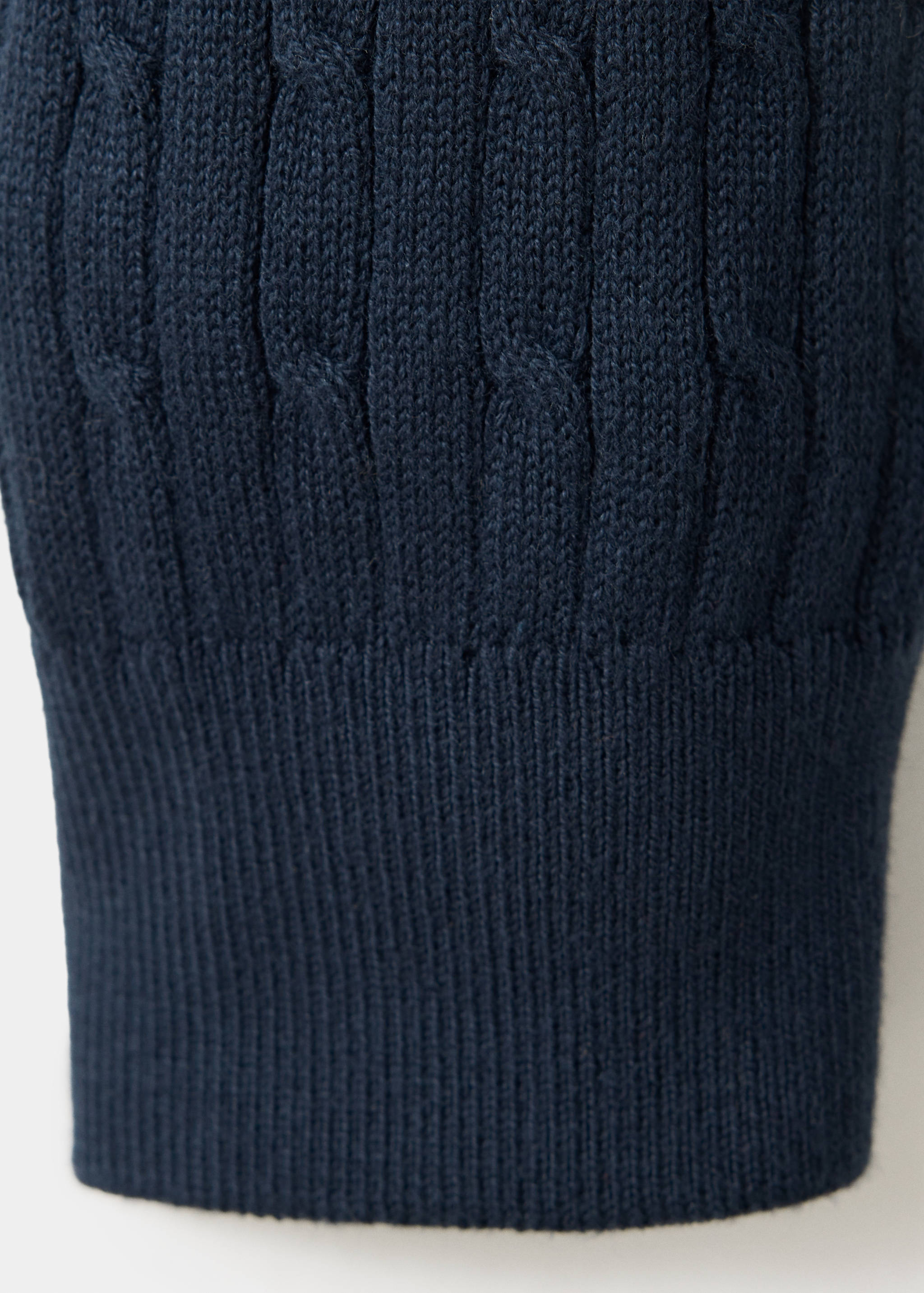Cotton and lyocell blend shirt with cable knit detailing - Details of the article 0