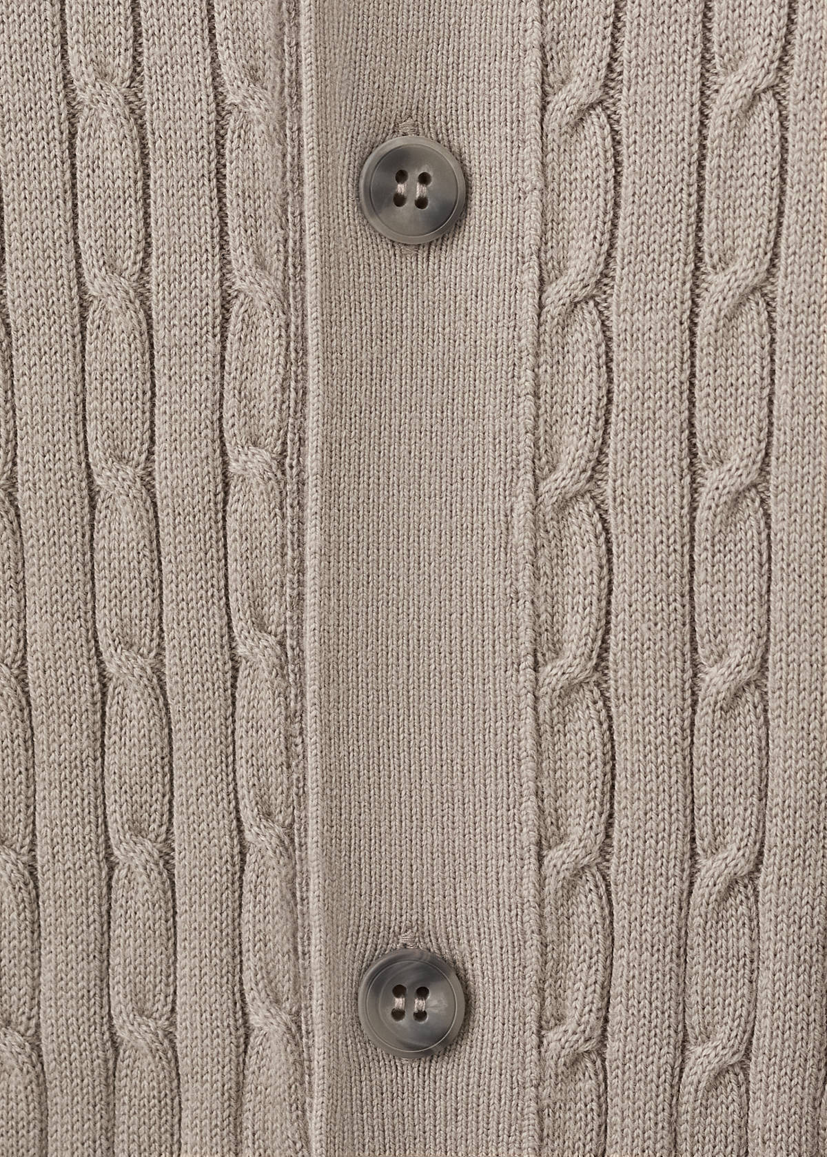 Knitted braided cardigan — Mink Grey