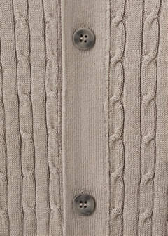 Knitted braided cardigan — Mink Grey 7