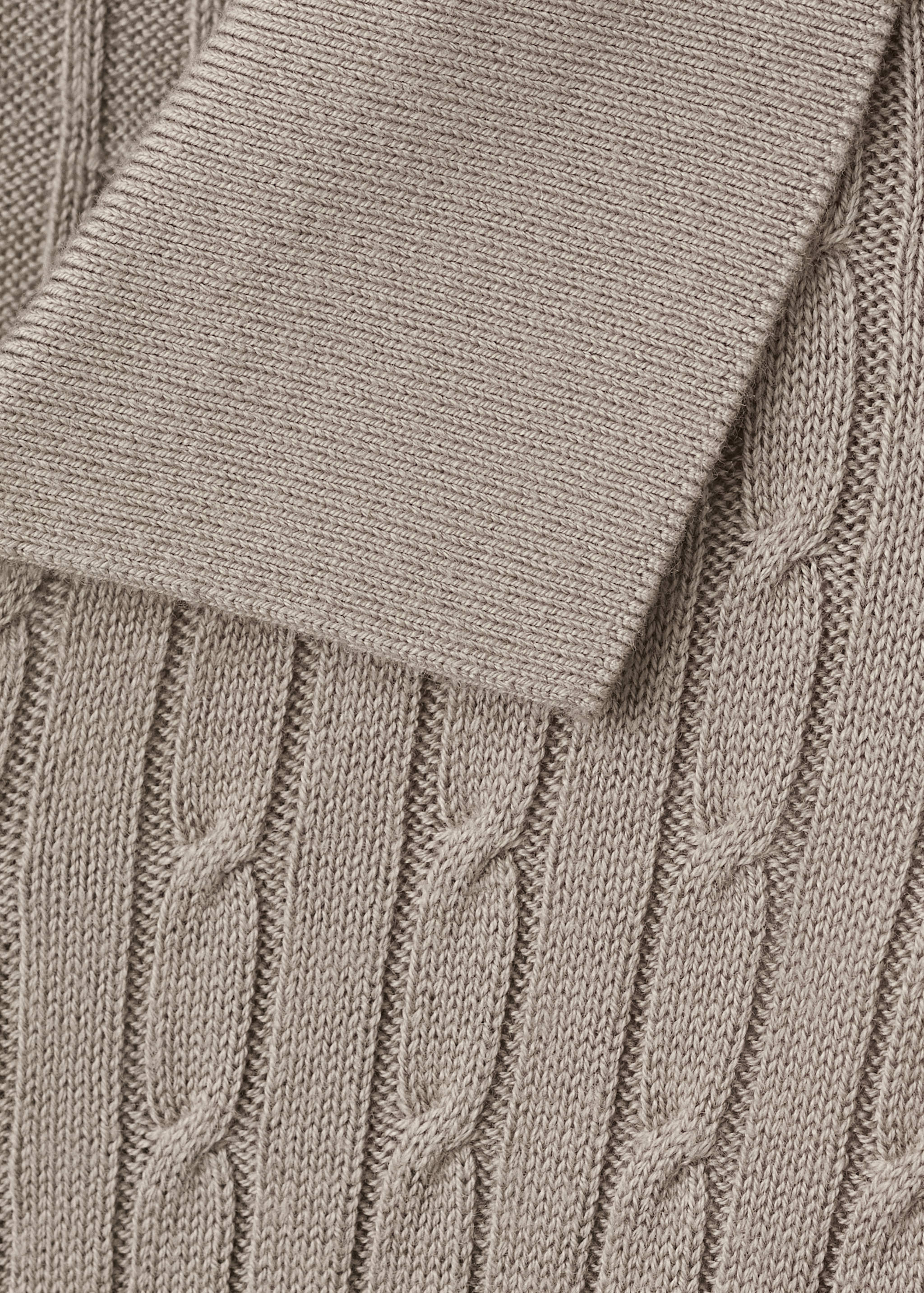 Cotton and lyocell blend shirt with cable knit detailing - Details of the article 0