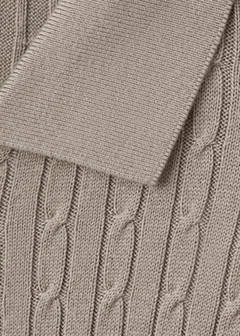 Knitted braided cardigan — Mink Grey 8
