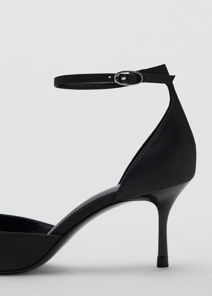 Satin court shoes with ankle straps - thumbnail 3