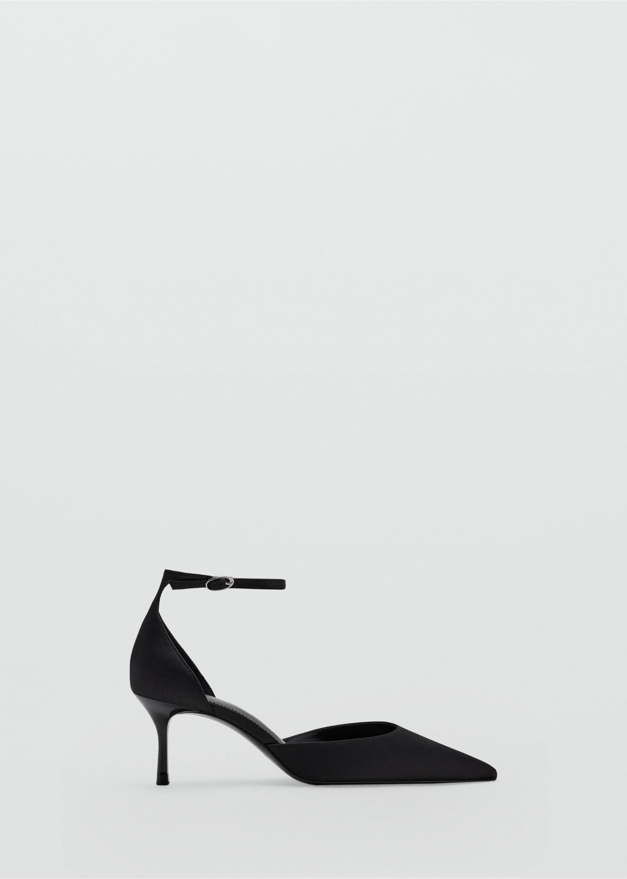 Satin court shoes with ankle straps - Article without model, Black. Ref: 37075983-00.
