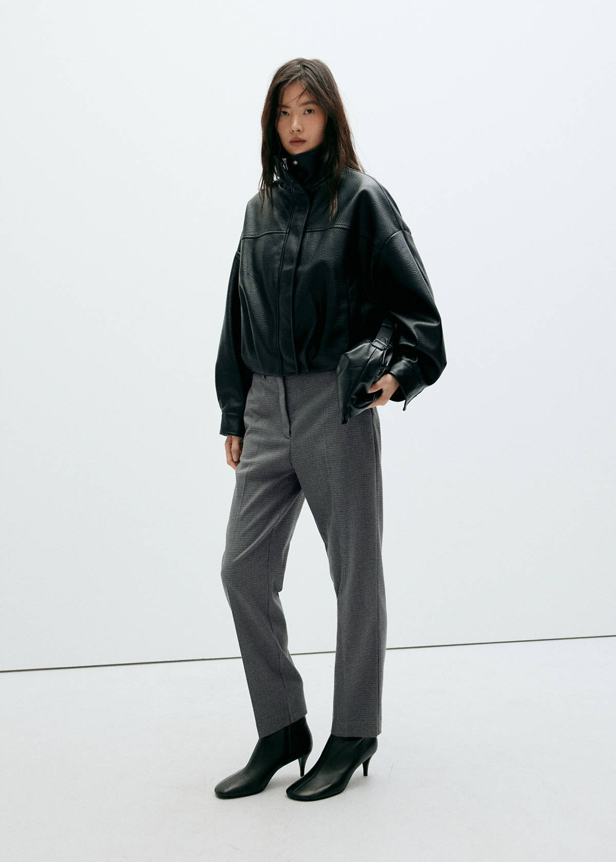 Printed straight trousers — Blue