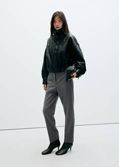 Printed straight trousers — Blue 2
