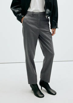 Printed straight trousers — Blue 1