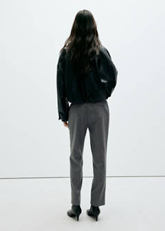 Printed straight trousers — Blue 3