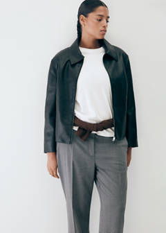 Printed straight trousers — Blue 5