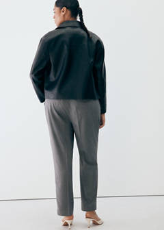 Printed straight trousers — Blue 6