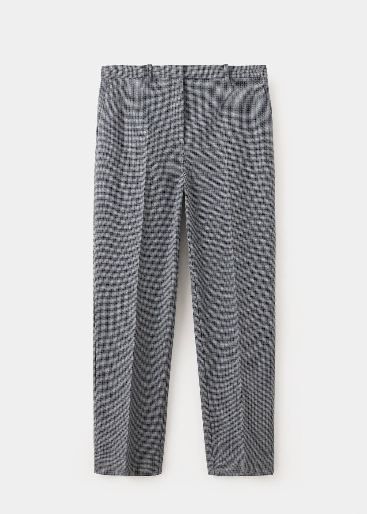 Printed straight trousers — Blue