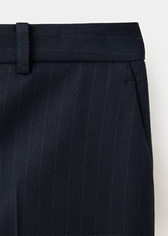 Printed straight trousers — Navy 9