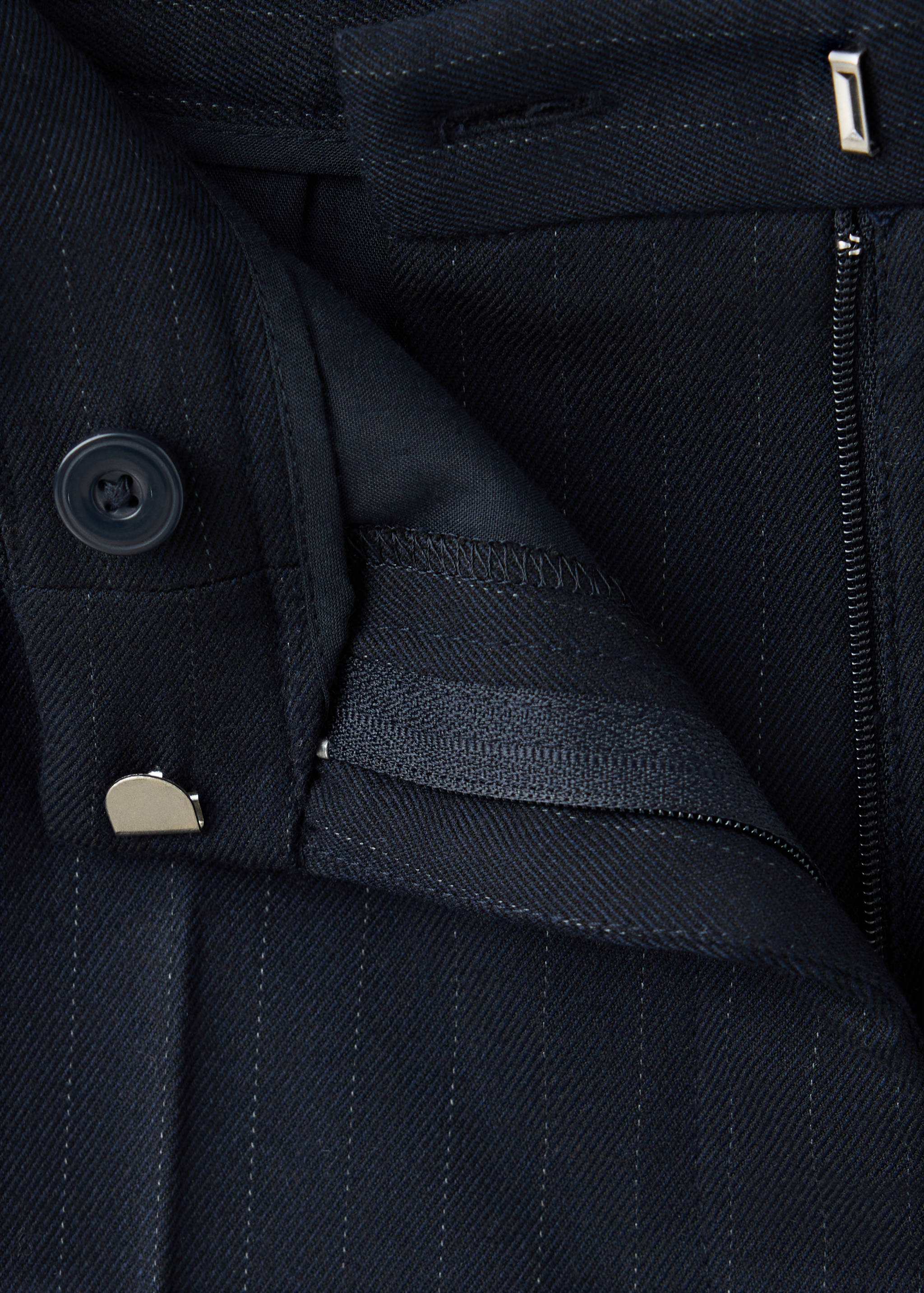 Chalk-stripe straight trousers - Details of the article 0