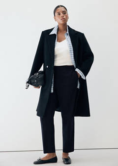 Printed straight trousers — Navy 7