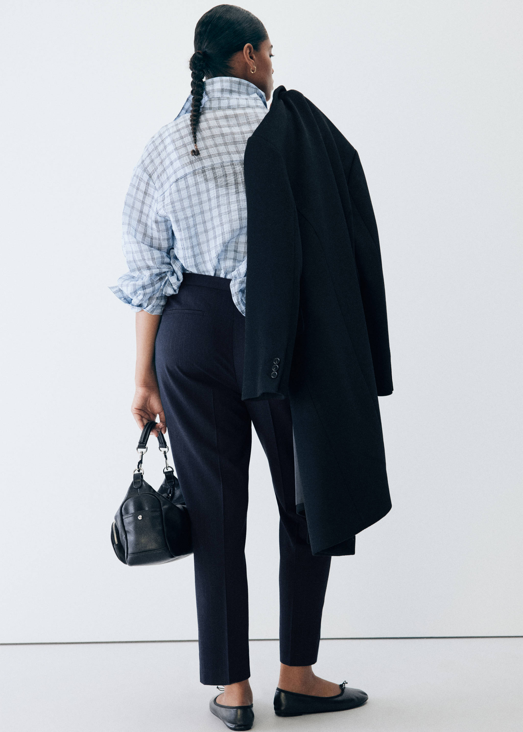 Chalk-stripe straight trousers - Details of the article 4
