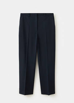 Printed straight trousers — Navy 8