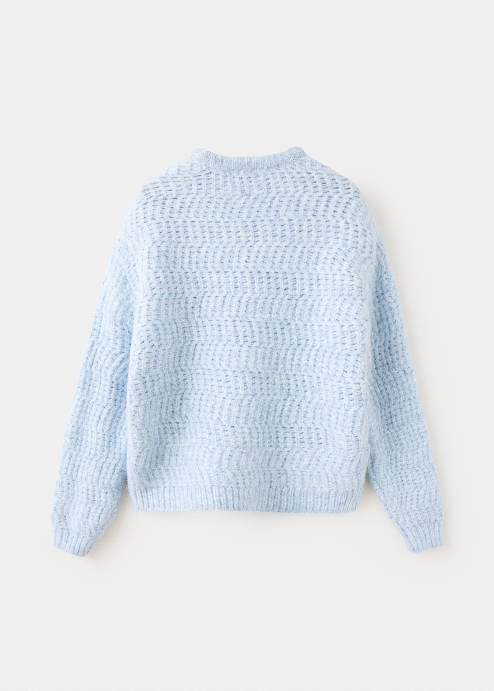 Pull-over maille tressée - Verso de l’article, Bleu ciel. Ref: 37075987-00.