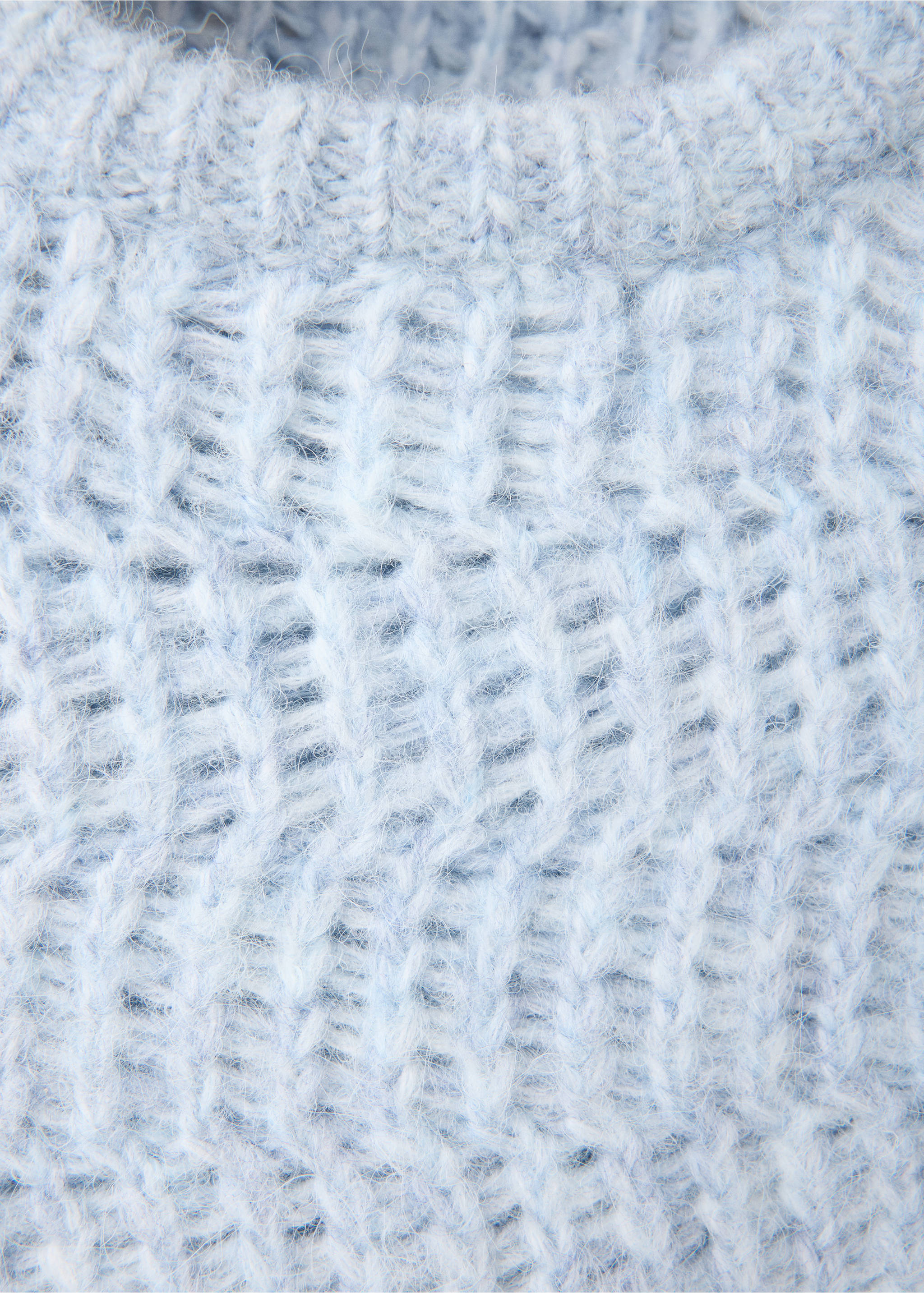 Pull-over maille tressée - Détail de l'article 8, Bleu ciel. Ref: 37075987-00.